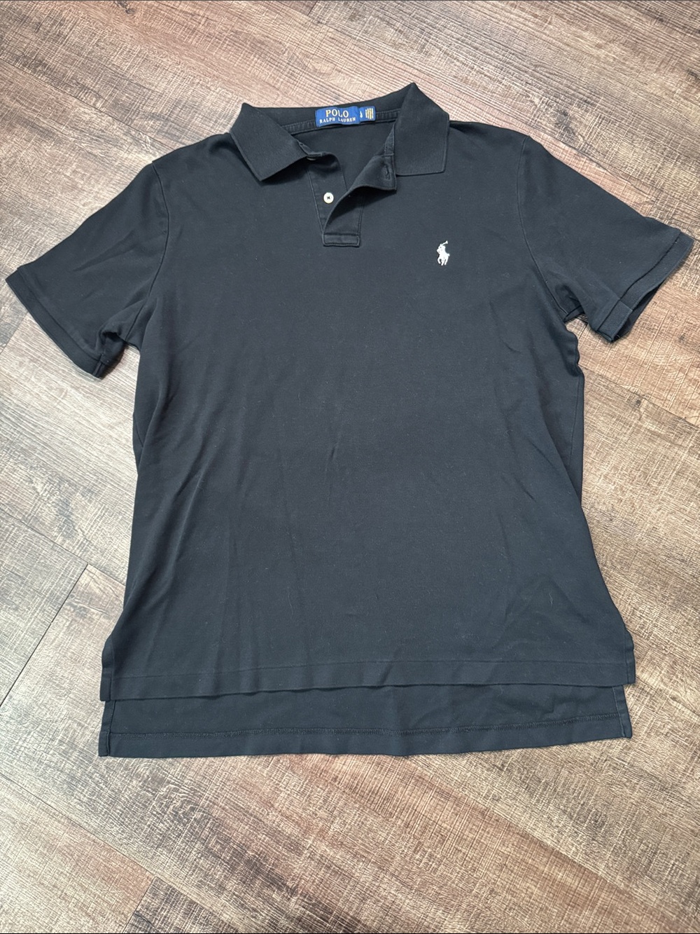 Polo by Ralph Lauren Black Polo Shirt with White Logo